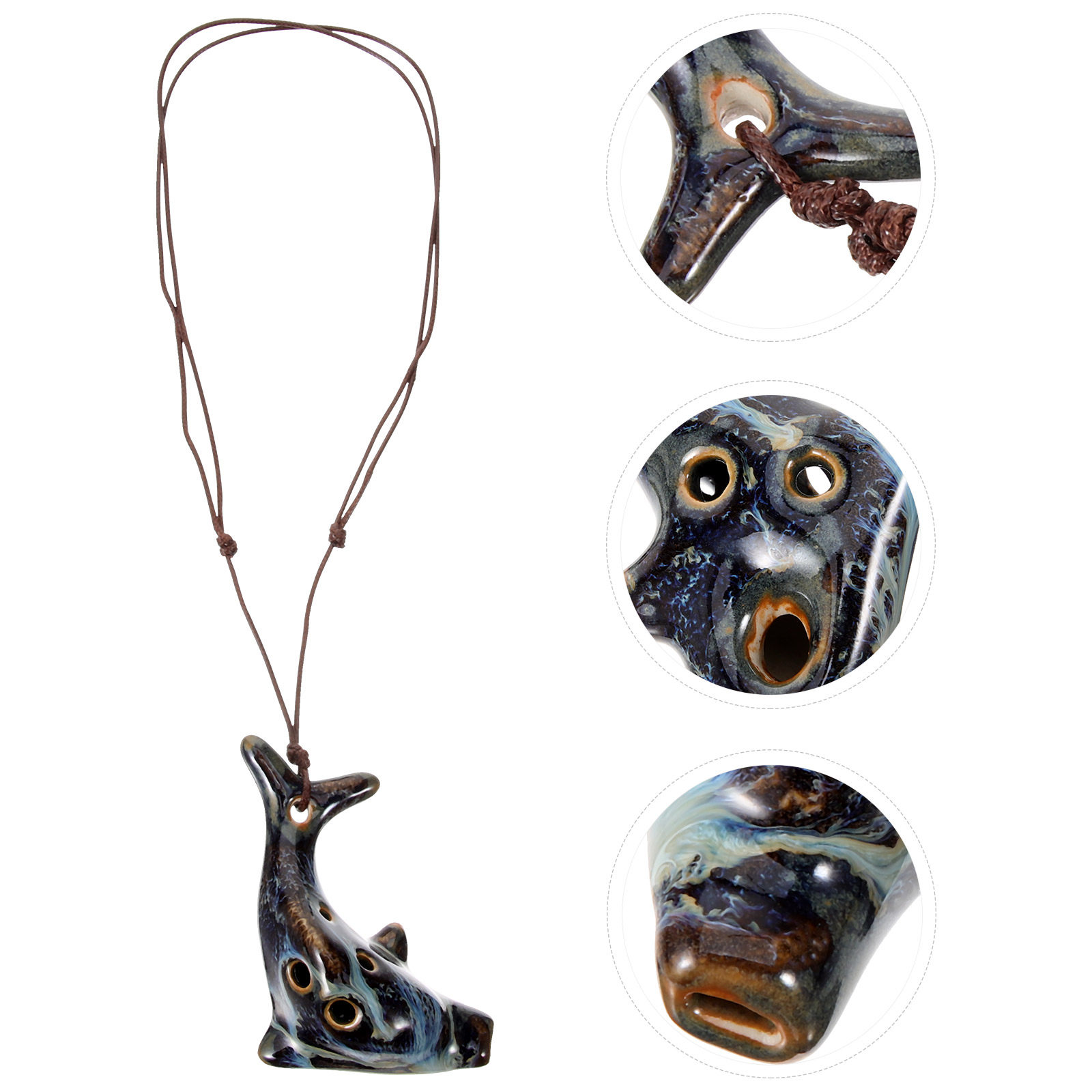 Musical Instrument Easy To Learn For Adults - 6 Holes Portable Ceramic Ocarina Musical