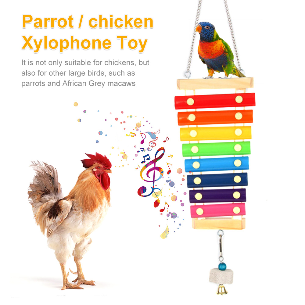 Musical Instrument Xylophone - Bird Chicken Xylophone Toy Wooden Suspensible