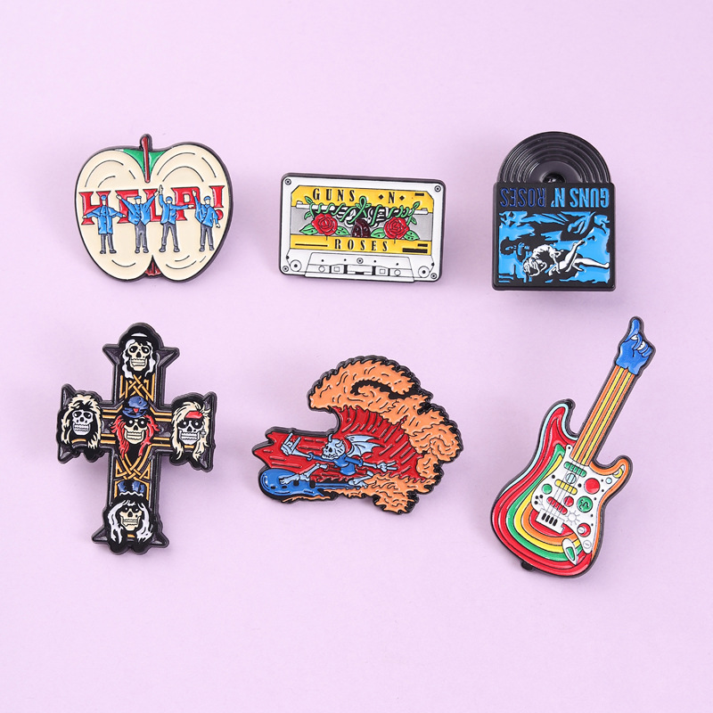 Musical Instruments Cartoon - Personalization cartoon Musical instrument Enamel Pins