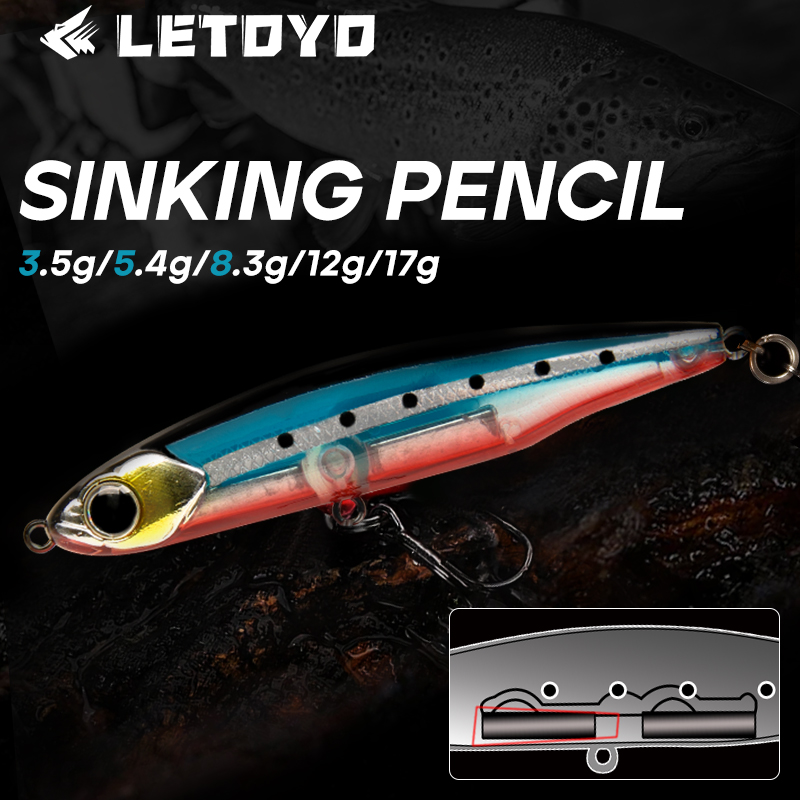 Rain Stick Percussion - LETOYO Sinking Pencil 17g 12g-3.5g Artificial