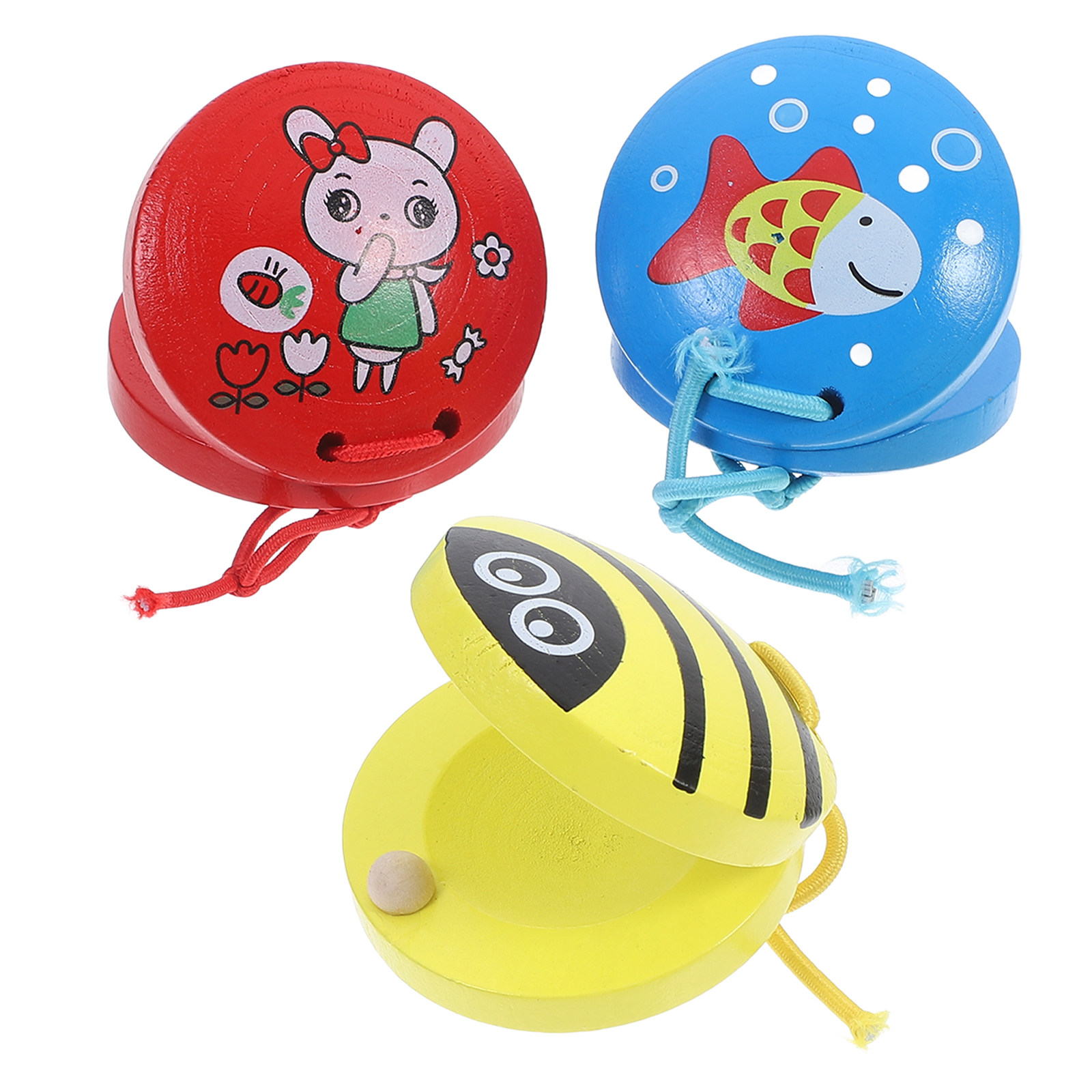 Musical Instruments Cartoon - 3Pcs Animal Castanet Early Education Musical