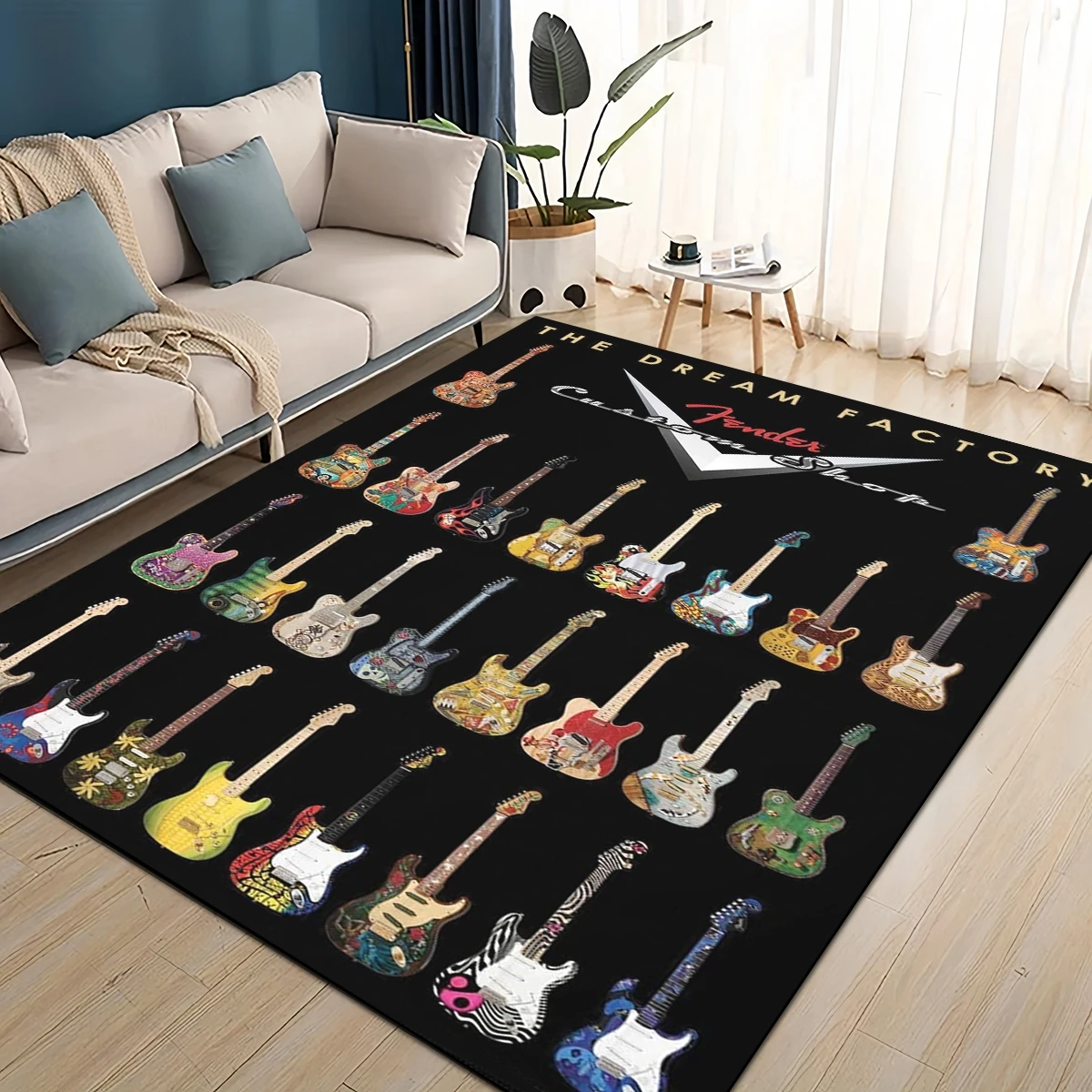 Musical Instrument Logo - 3D Retro Fender logo Guitar Instruments