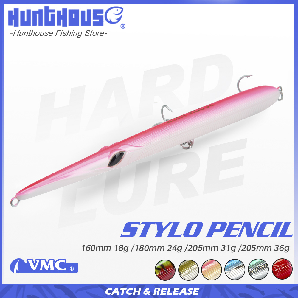 Rain Stick Percussion - Hunthouse Stylo 160/180/205mm 18/24/31/36gSpinning Leurre Stickbait