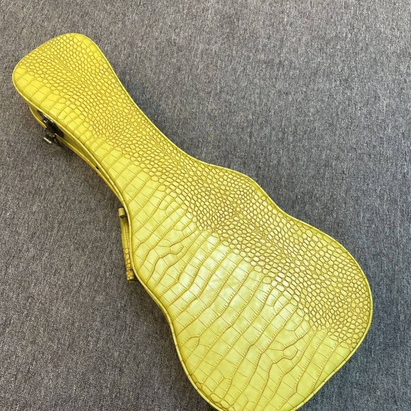 Musical Instrument Box - 26 Inch Leather Ukulele Box Fleece-lined