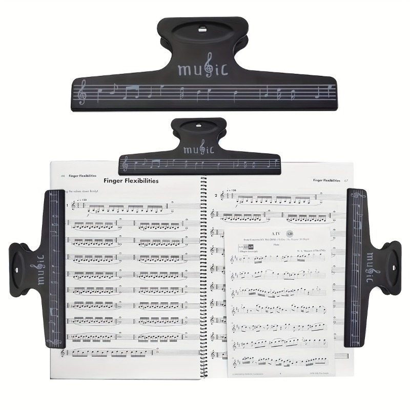 Musical Instrument Names - Sheet Music Clip Stationery Folder Clip