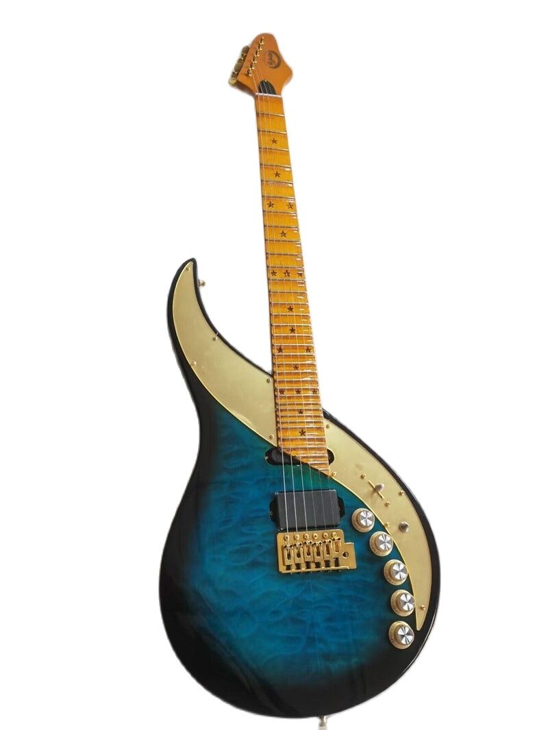 Musical Instrument Logo - Maple Fretboard Star Inlays 29 Frets