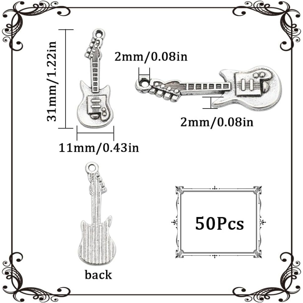 1 Box 50Pcs Vintage Guitar Cha - Musical Instrument Box recension och pris