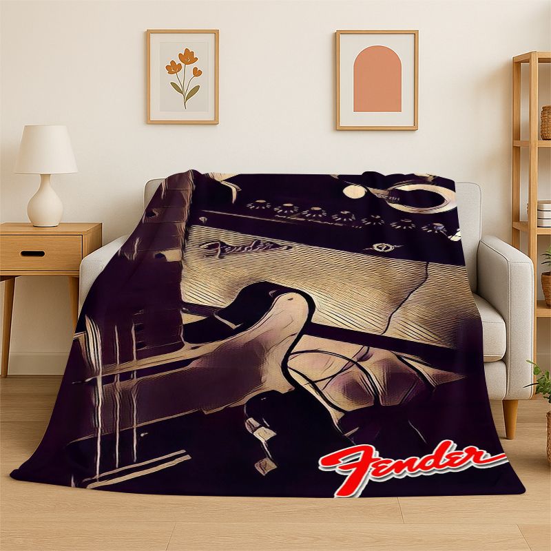 Retro Fender Guitar Logo Instr - Musical Instrument Logo recension och pris