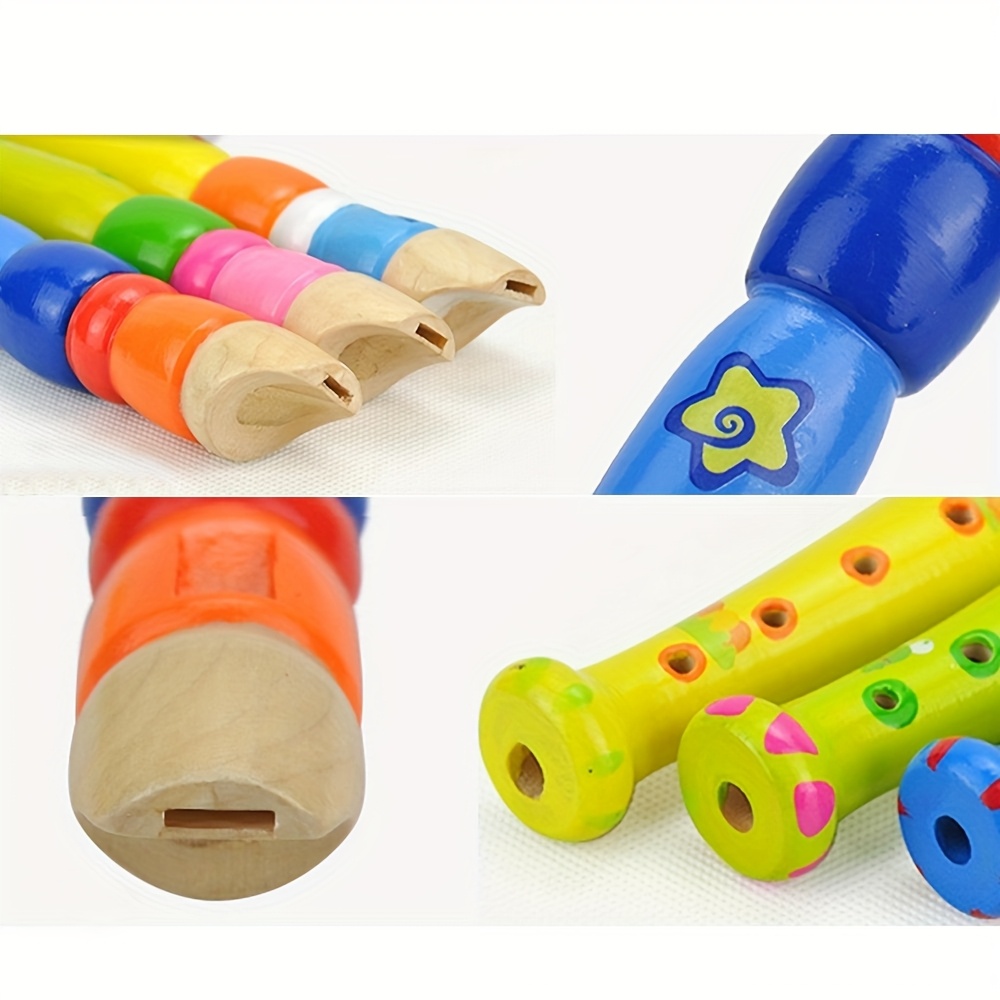 1pc Wooden Flute 6-Hole Colorf - Musical Instruments Cartoon recension och pris