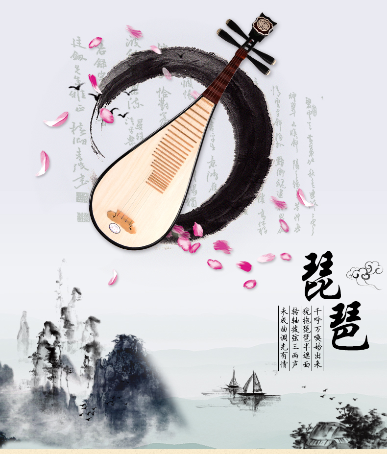 Chinese Traditional Pipa Lute  - Musical Instrument Lute recension och pris