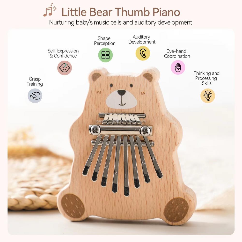 8 Key Mini Kalimba Portable Th - Musical Instruments Cartoon recension och pris