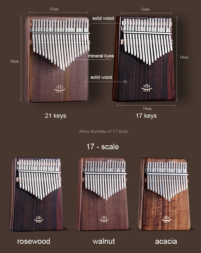 Hluru Kalimba 17 Keys with Hol - Musical Instrument Names recension och pris