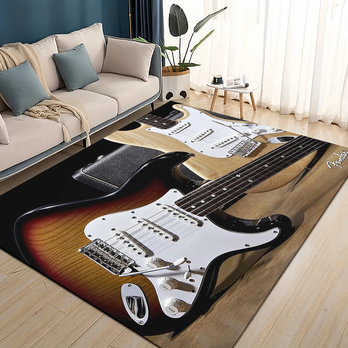 3D Retro Fender logo Guitar In - Musical Instrument Logo recension och pris