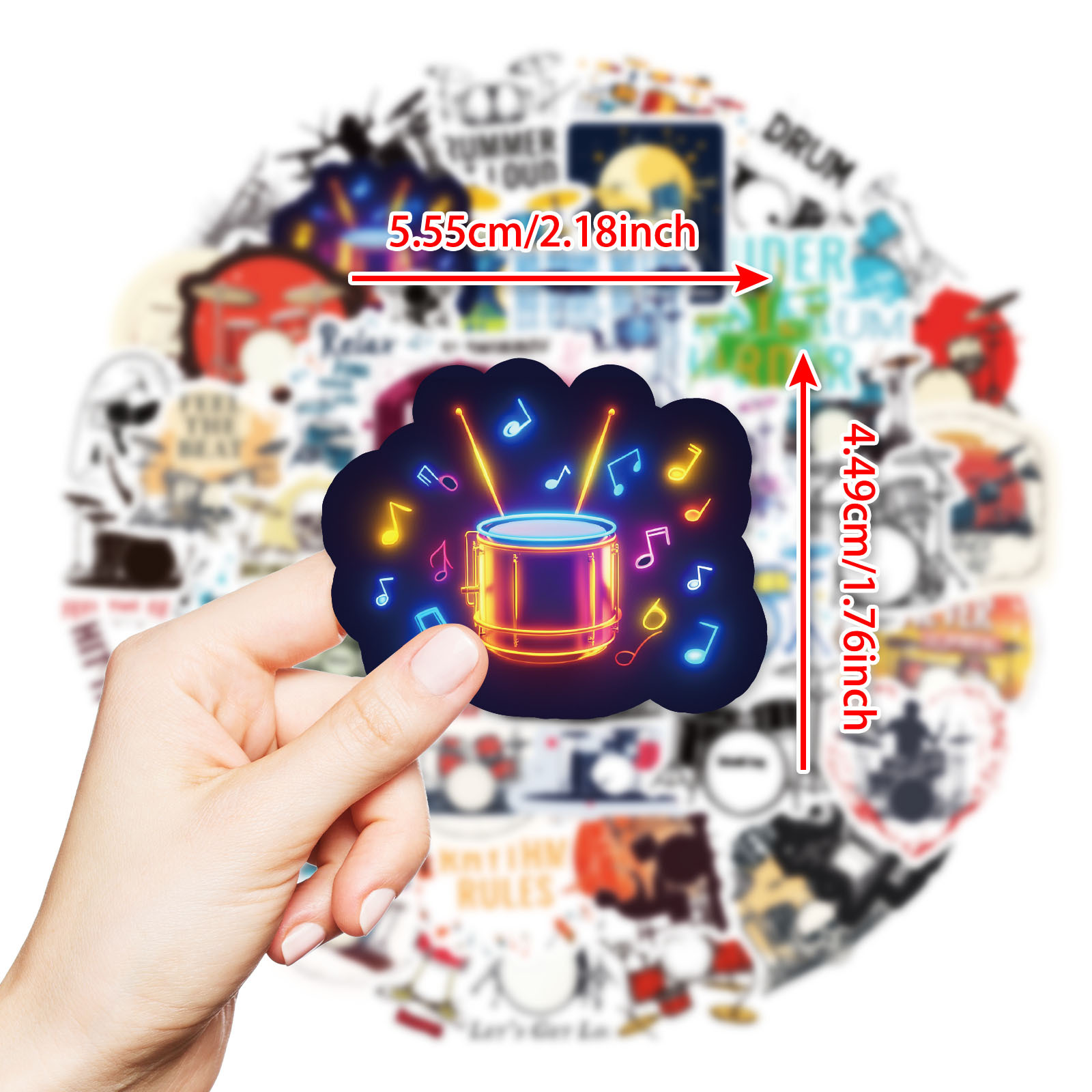 10/50PCS Drum Cartoon Stickers - Musical Instruments Cartoon recension och pris