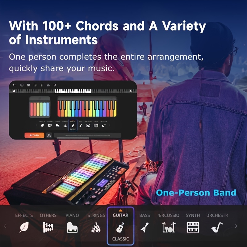 Stylish LED-Backlit PopuPiano  - Musical Instrument Names recension och pris